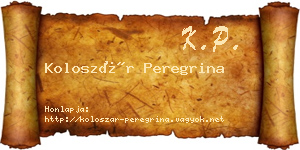 Koloszár Peregrina névjegykártya